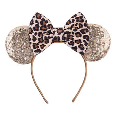 Baby Leopard Print Bow Headband