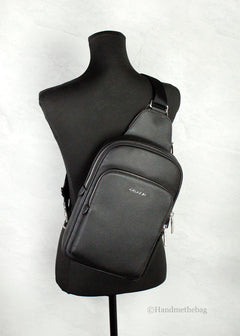 Coach Ethan Black Leather Sling Pack Shoulder Bag