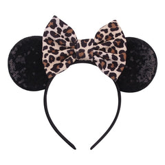 Baby Leopard Print Bow Headband